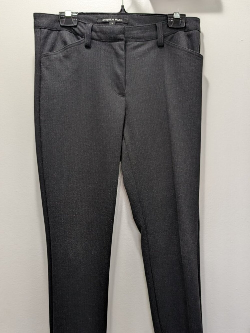 Andrew Marc dark grey skinny stretch pants size 8